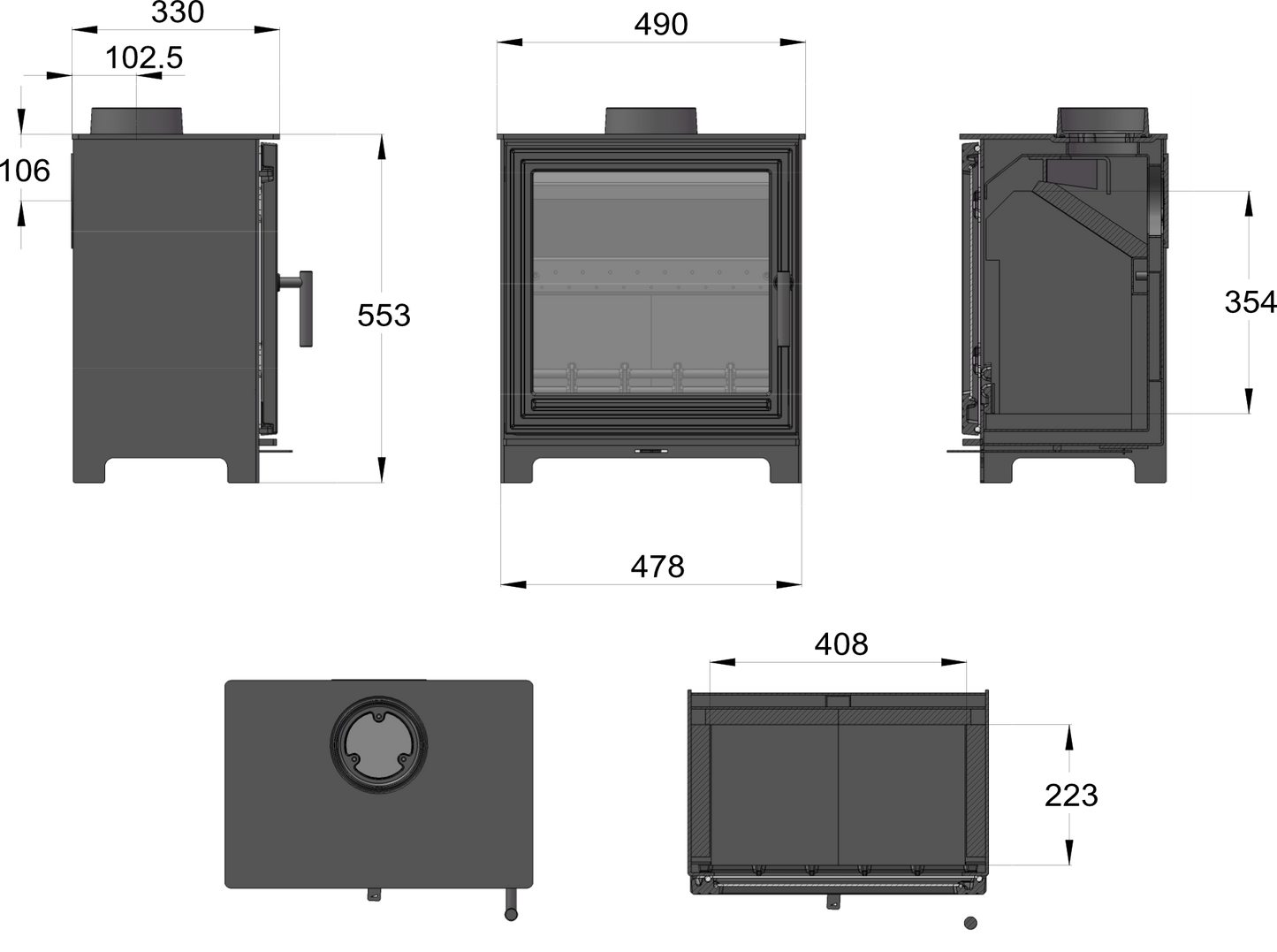 Pankhurst Large 8kW Ecodesign Stove