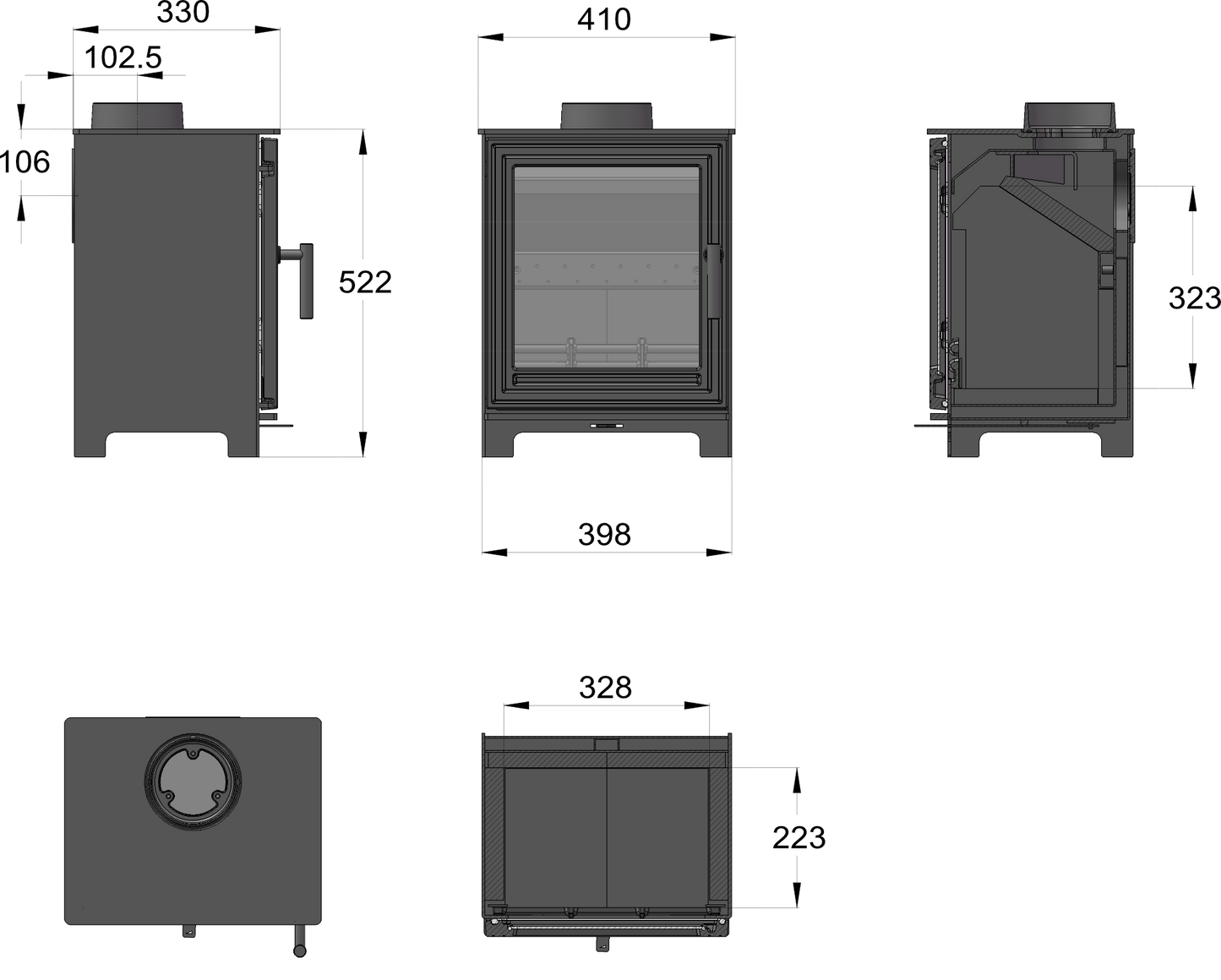 Pankhurst Medium 5kW Ecodesign Stove