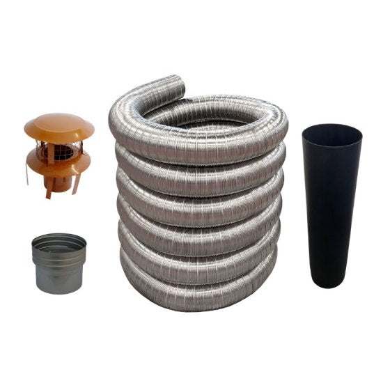 125mm 10m 316 Flex Pack with Prima Adaptor