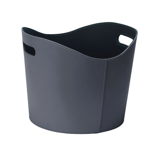 Grey Round Log Basket