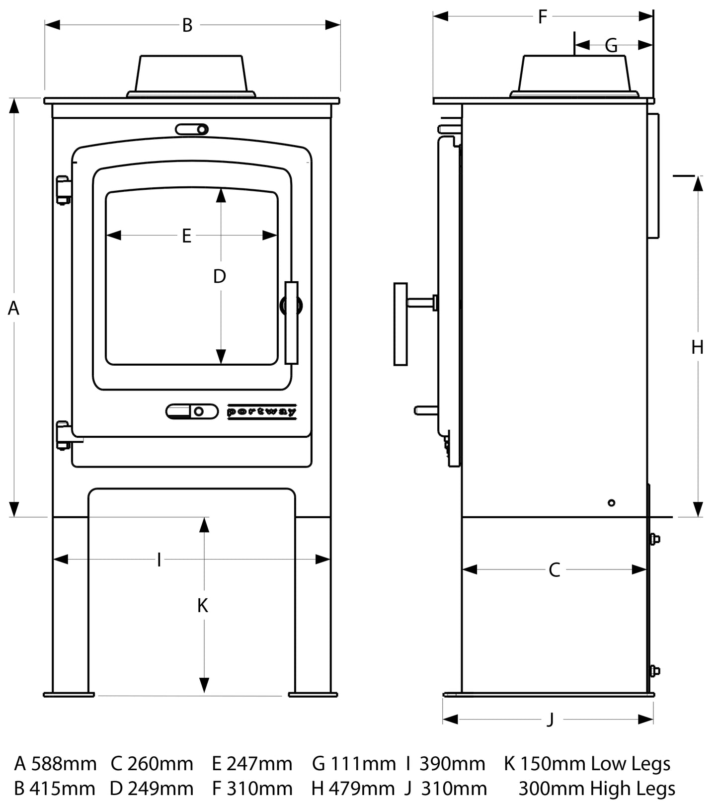 P1 Contemporary Low Legs