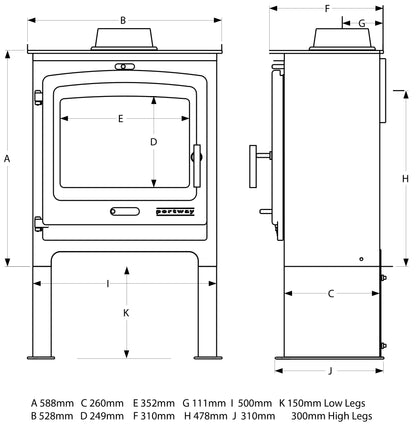 P2 Contemporary High Legs