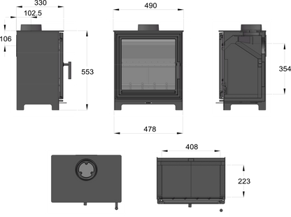 Pankhurst Large 8kW Ecodesign Stove